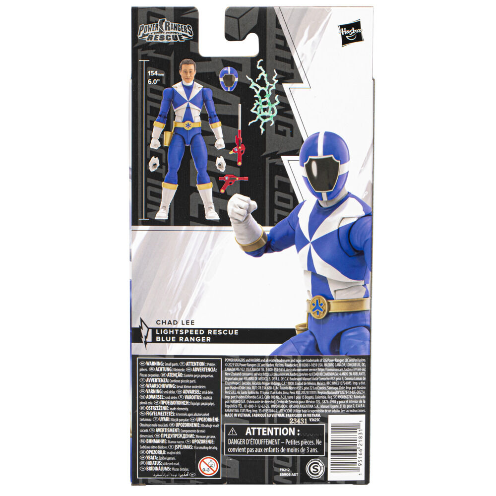 Power Rangers Lightning Collection Lightspeed Rescue Blue Ranger 6-Inch Premium Collectible Action Figure Toy with Accessories