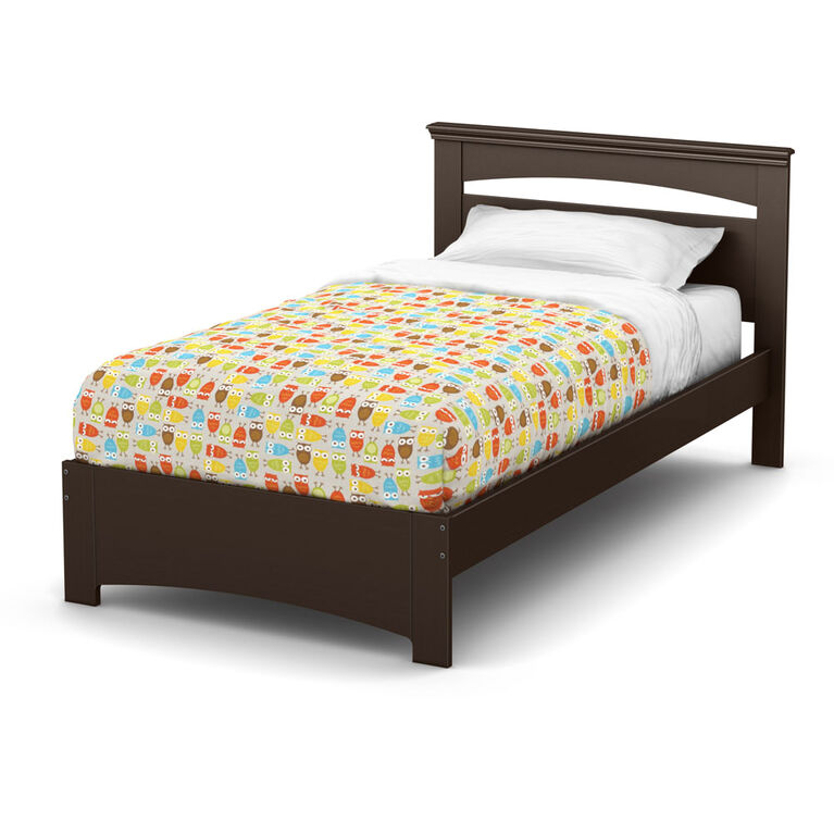 Libra Complete Bed with Headboard- Chocolate
