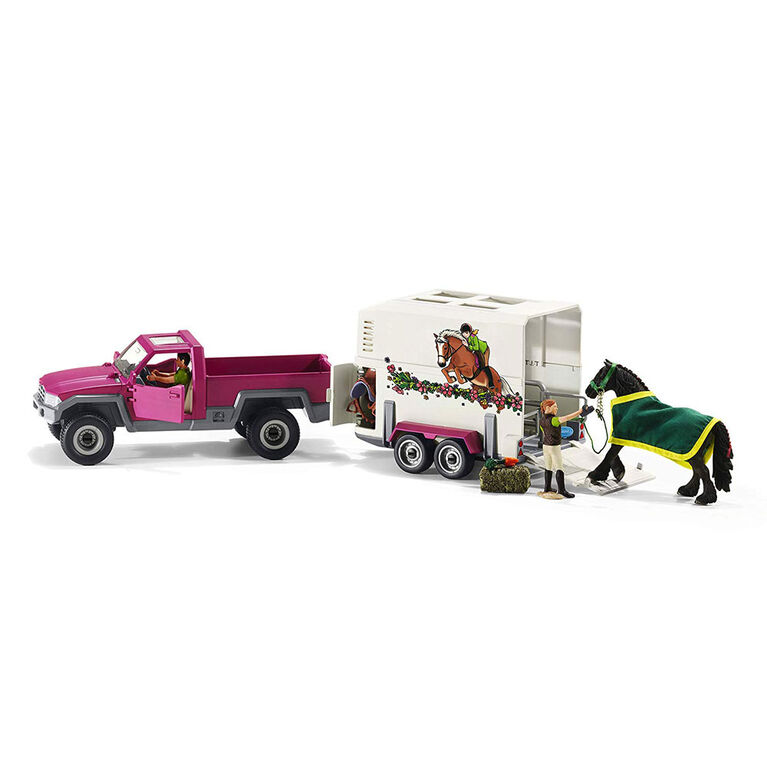 Club Hippique - Ramasser avec trailer cheval Schleich