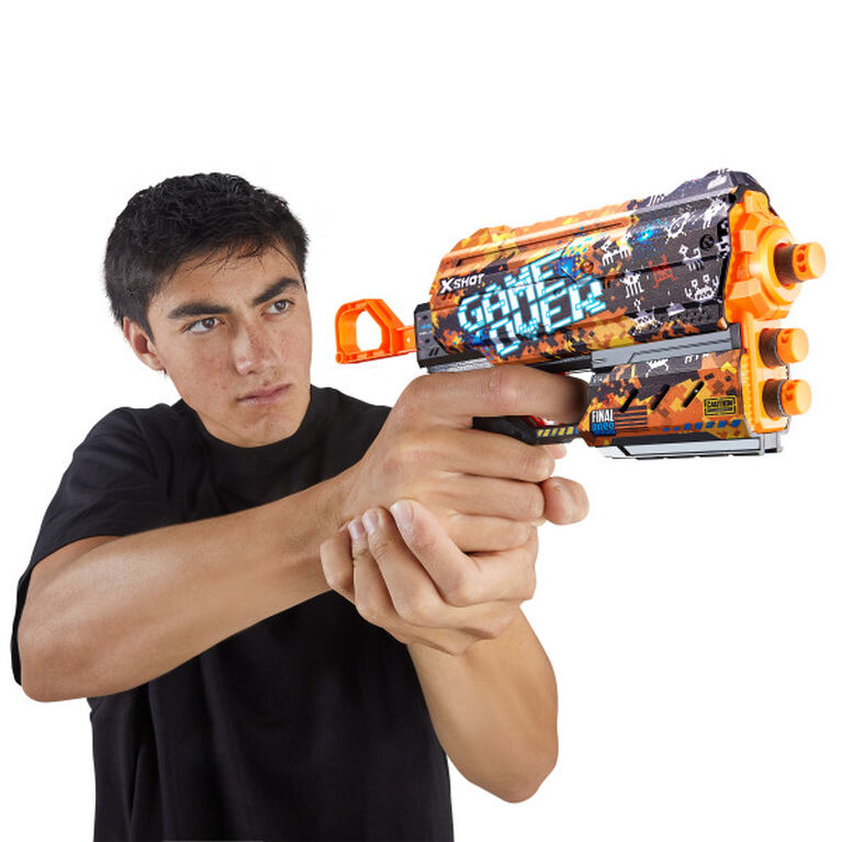 Zuru X-Shot Skins Flux Dart Blaster - Game Over (8 fléchettes)