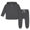 Gerber Childrenswear - Ensemble 2 pièces avec sweat à capuche et pantalon de jogging en tricot gaufré Gris pour tout-petits garçons 4T