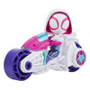 Marvel Spidey and His Amazing Friends, Ghost-Spider Action Figure, Toy Motorcycle