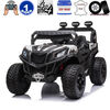 KidsVip 12V Kids and Toddlers 4WD Junior Sport Utility Ride On Buggy/UTV w/Remote Control - White - English Edition