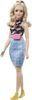 Barbie Fashionistas Doll #202 with Wavy Blond Hair, Girl Power Dress and Accessories