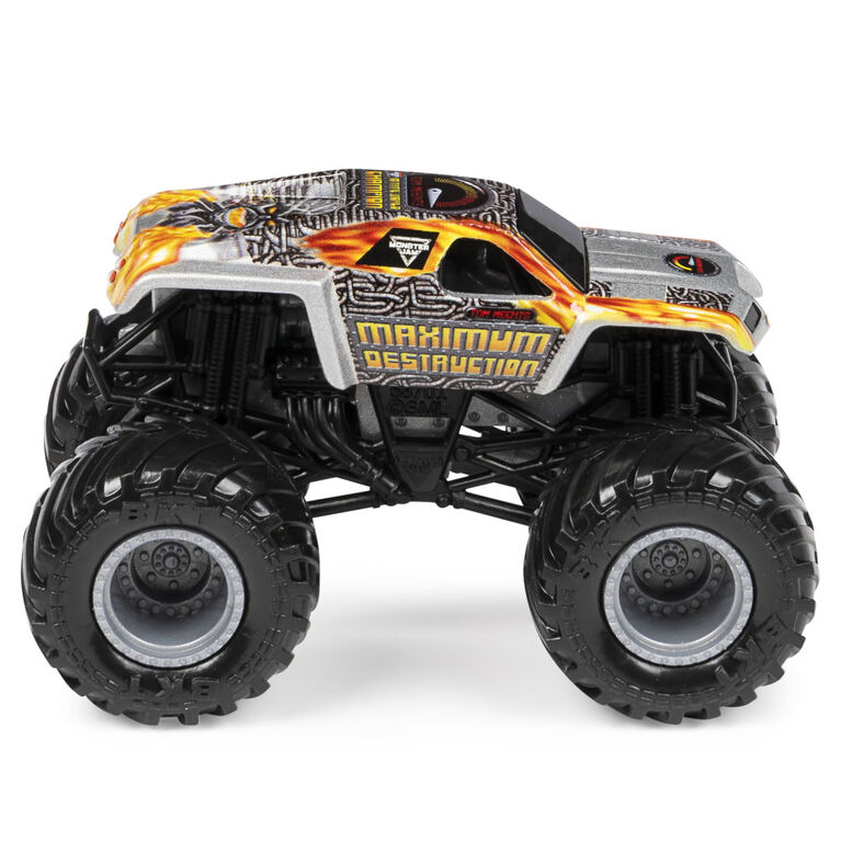 Monster Jam, Official Maximum Destruction Monster Truck, Die-Cast Vehicle, Retro Rebels Series, 1:64 Scale