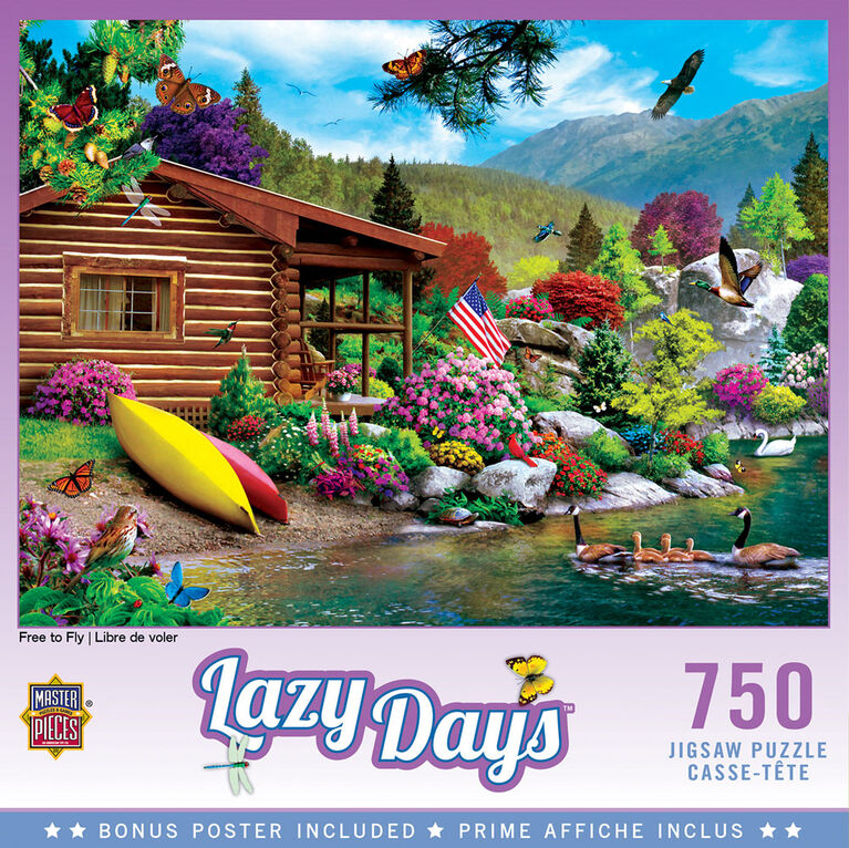 Lazy Days 750 Piece Puzzle - "Free to Fly"