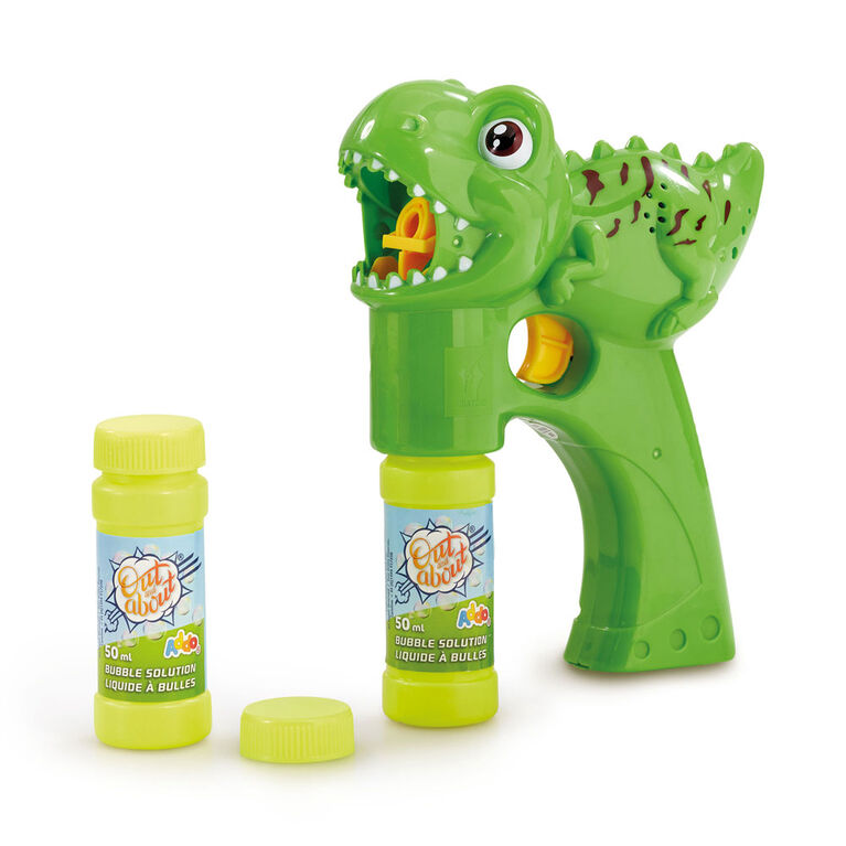 Electric Children's Fan Dinosaur Bubble Machine For Kids Blue Bubble Blower  Toy