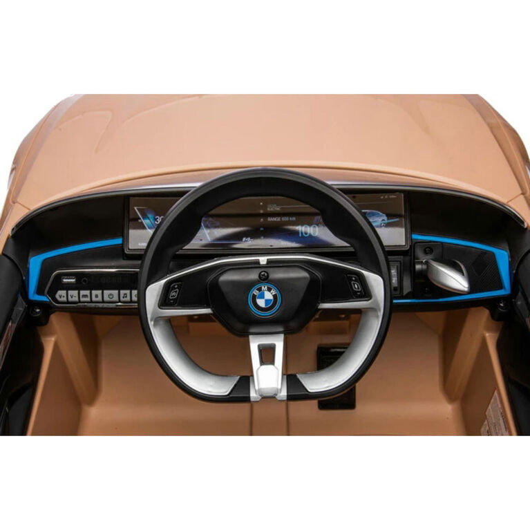 KidsVip 12V Licensed BMW i4 W/ RC- Camel