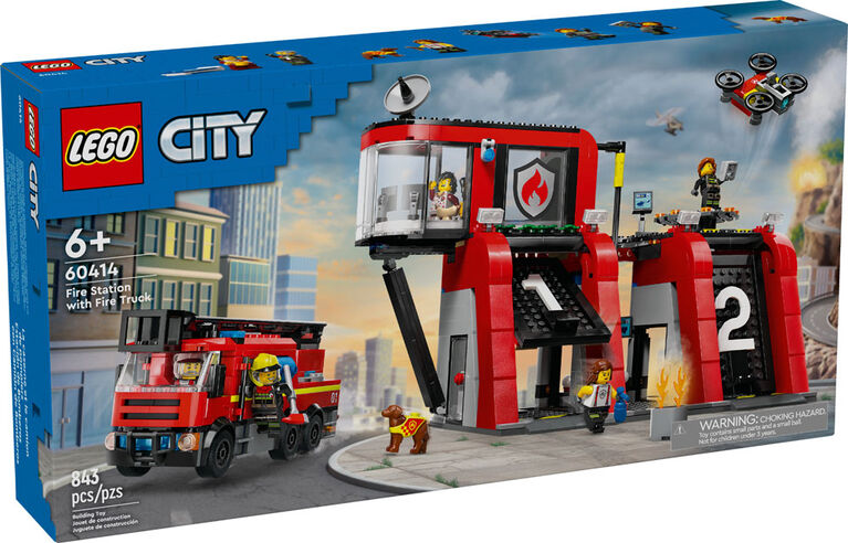 Ensemble de jeu LEGO City La caserne et le camion de pompiers
