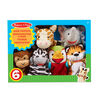 Marionnettes à main Melissa & Doug Safari Buddies, ensemble de 6 - Édition anglaise