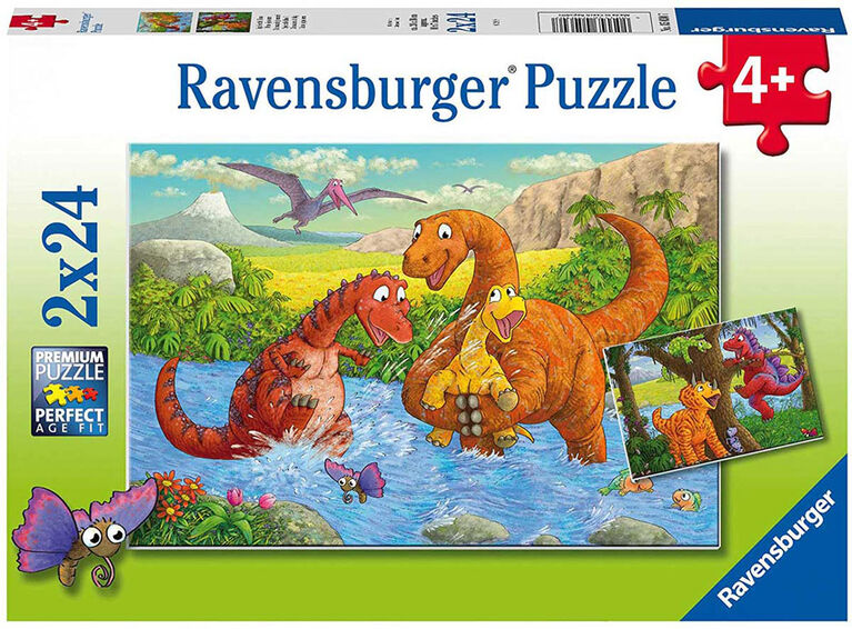 Ravensburger - Dinosaurs at Play Puzzle 2 x 24pc