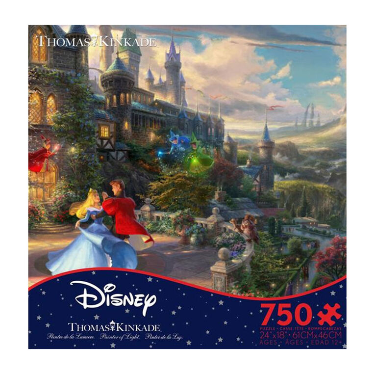 Ceaco Thomas Kinkade Disney 750-Piece Puzzle Sleeping Beauty Enchanting