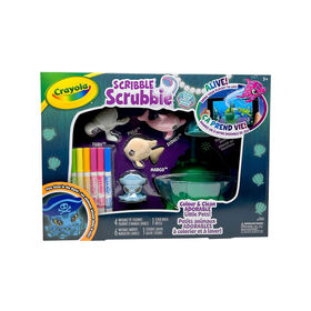 Ensemble Lagune luisante et animaux marins Sribble Scrubbie Crayola