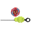Beyblade Burst QuadStrike, Starter Pack avec toupie de compétition Zeal Achilles A8 type défense/équilibre et lanceur