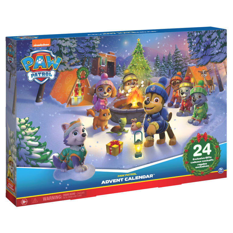 PAW Patrol : Calendrier de l'avent avec 24 figurines et accessoires  surprise à collectionner