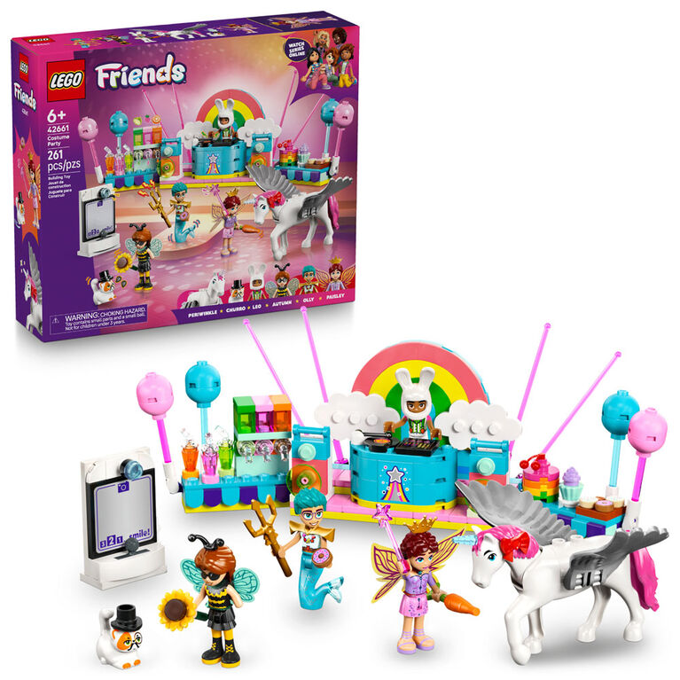 LEGO Friends Costume Party with Unicorn & Fairy Pretend Play Building Toy for Girls & Boys, 6+ - 42661