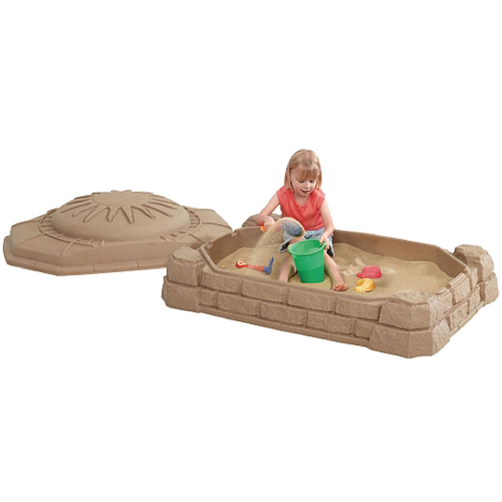 Step2 Play and Store 2' Rectangular Sandbox with Cover 