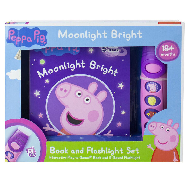 Peppa Pig - Moonlight Bright Book and Flashlight Set (Ensemble Clair de lune comprenant un livre et une lampe de poche) - Édition anglaise