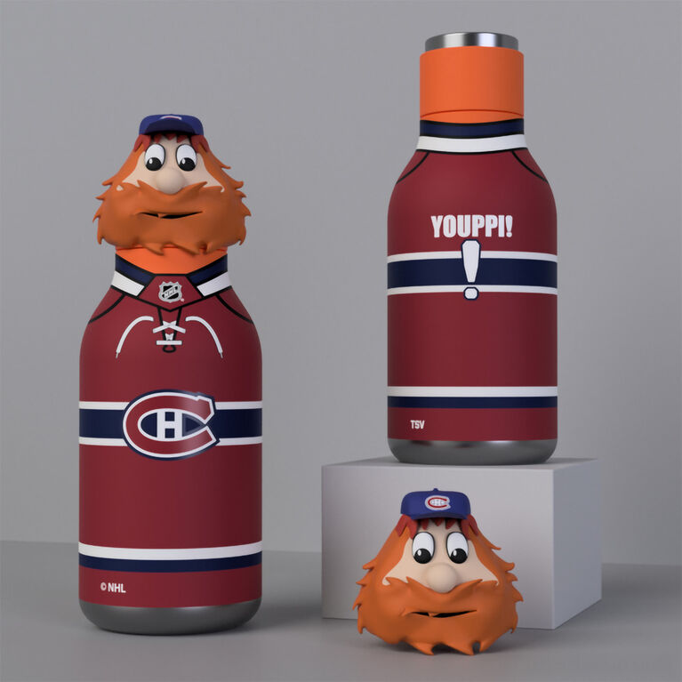 3D Stainless Steel 16 ounce NHL Montreal Canadiens mascot bottle