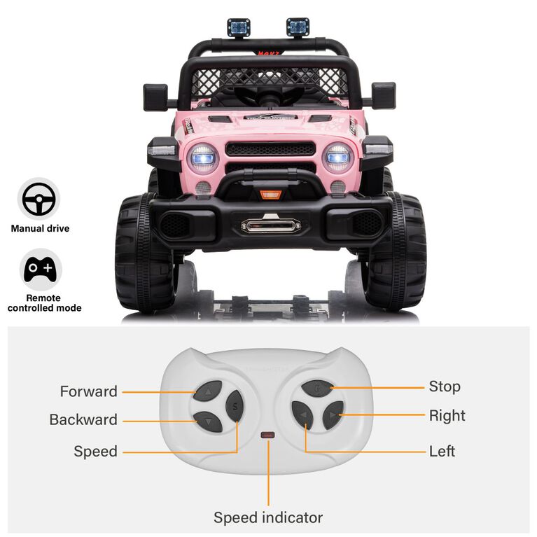 Voltz Toys Jeep with Remote, Pink