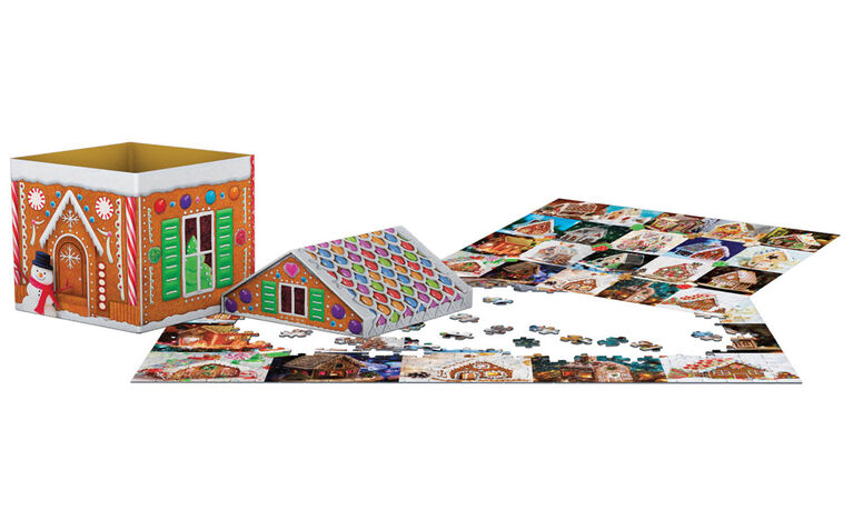 Eurographics Gingerbread House Shaped Tin 550 Pc