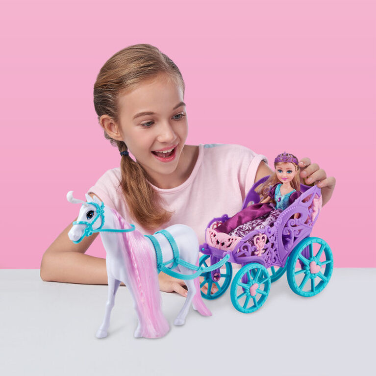 Zuru Sparkle Girlz Princess Doll with Horse and Carriage