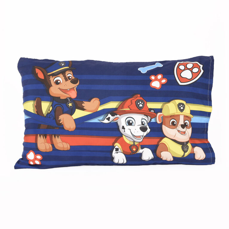 Paw Patrol 3 Piece Toddler Bedding Set with Reversible Comforter, Fitted Sheet and Pillowcase by Nemcor