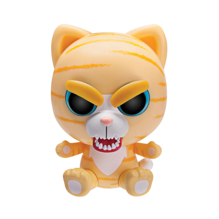 Feisty Pets 4 "Vinyl Princesse Potty Cat Chat Orange.