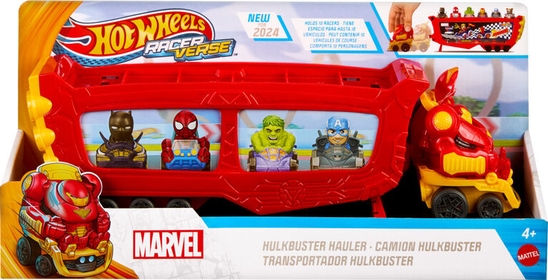 Hot Wheels -RacerVerse -Marvel -Camion Hulkbuster, fig. non amovible