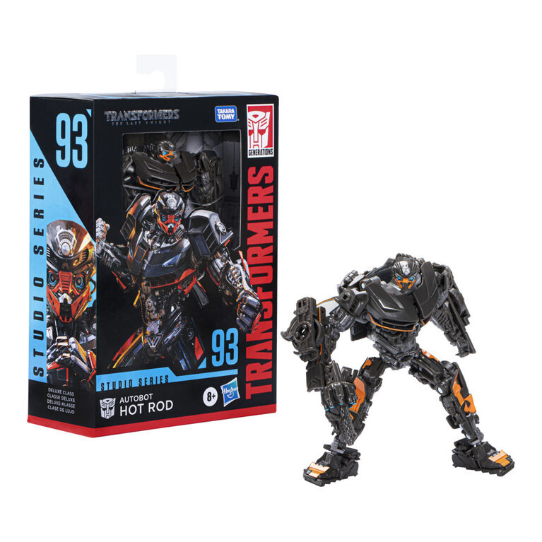Transformers Studio Series 93, figurine Autobot Hot Rod classe Deluxe de 11 cm du film Transformers : Le dernier chevalier
