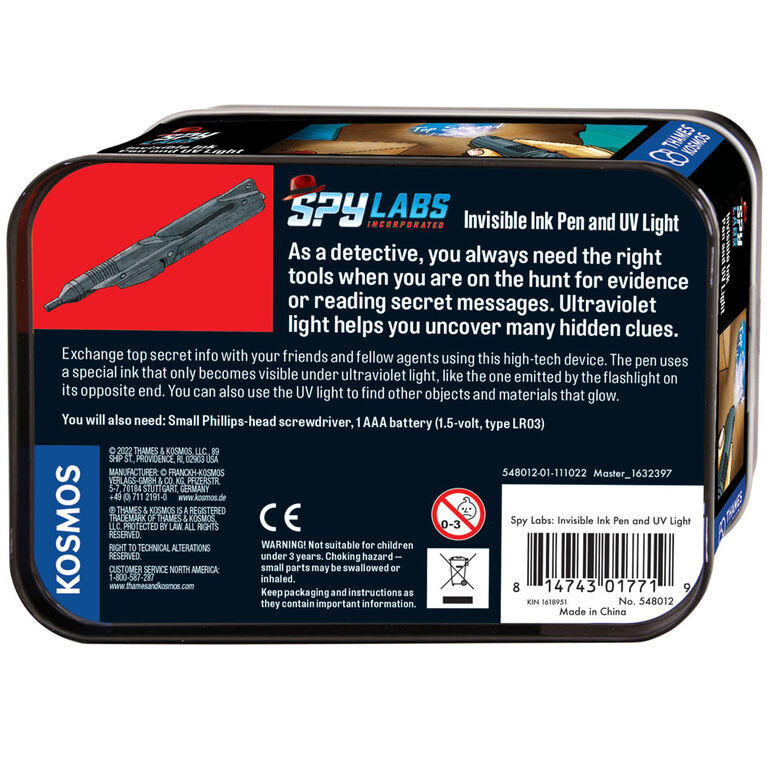 Spy Labs: Invisible Ink Pen & UV Light - English Edition