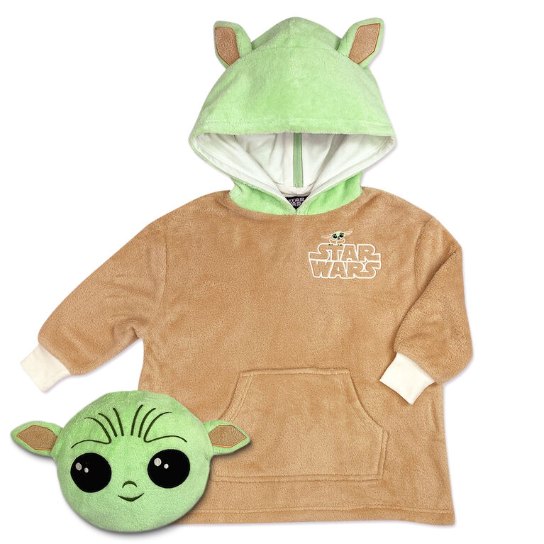 Disney/Lucas Star Wars Le Mandalorien unisexe pyjama à capuchon convertible en oreiller - Taille 2/3