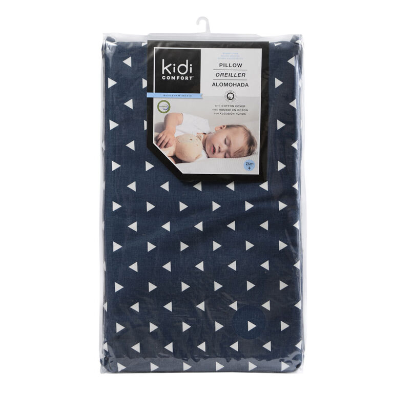 Memory Foam Toddler Pillow Washable Cover Navy Toys R