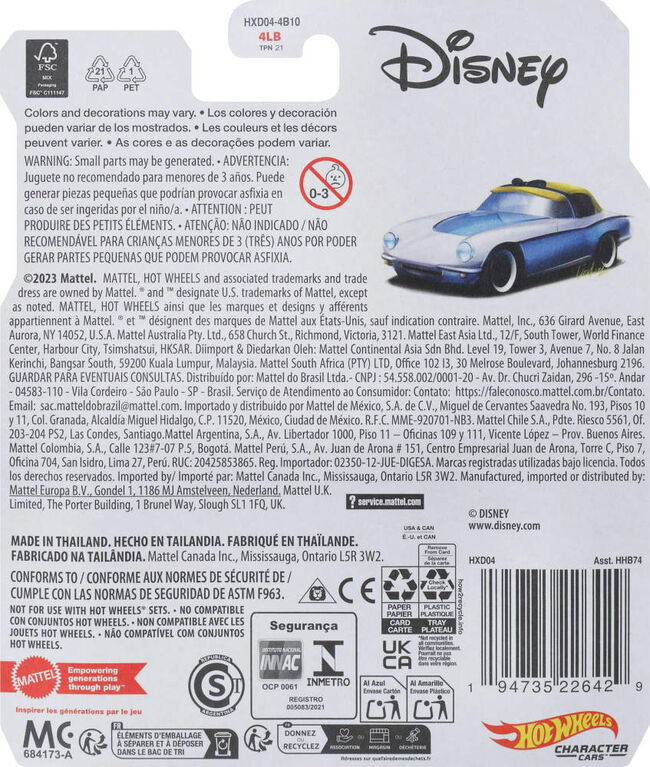 Hot Wheels Licensed Character Car, Gift for Kids 3 Years & Up & Collectors