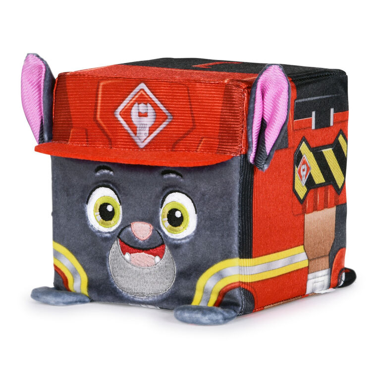 Rubble and Crew Stuffed Animals, Charger, 4-Inch Cube-Shaped Plush Toy