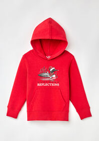 Northern Reflections Iconic Santa Hat Loon Hoodie Red