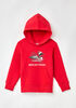 Northern Reflections Iconic Santa Hat Loon Hoodie Red