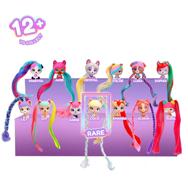 VIP Pets Mini Fans Glam Gems - Comprend les VIP Pets et 6 accessoires surprises | Enfants à partir de 3 ans