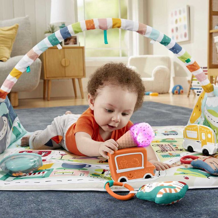 Fisher-Price Activity City Gym to Jumbo Playmat with Toys