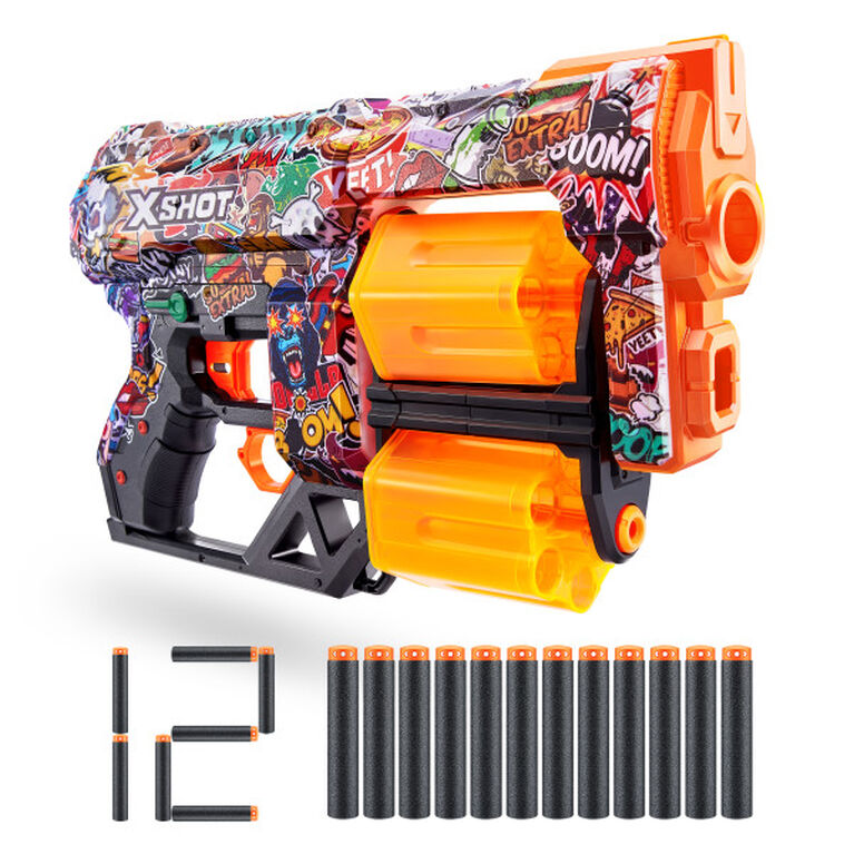 X-Shot Skins Dread Dart Blaster - Croquis (12 fléchettes) par ZURU