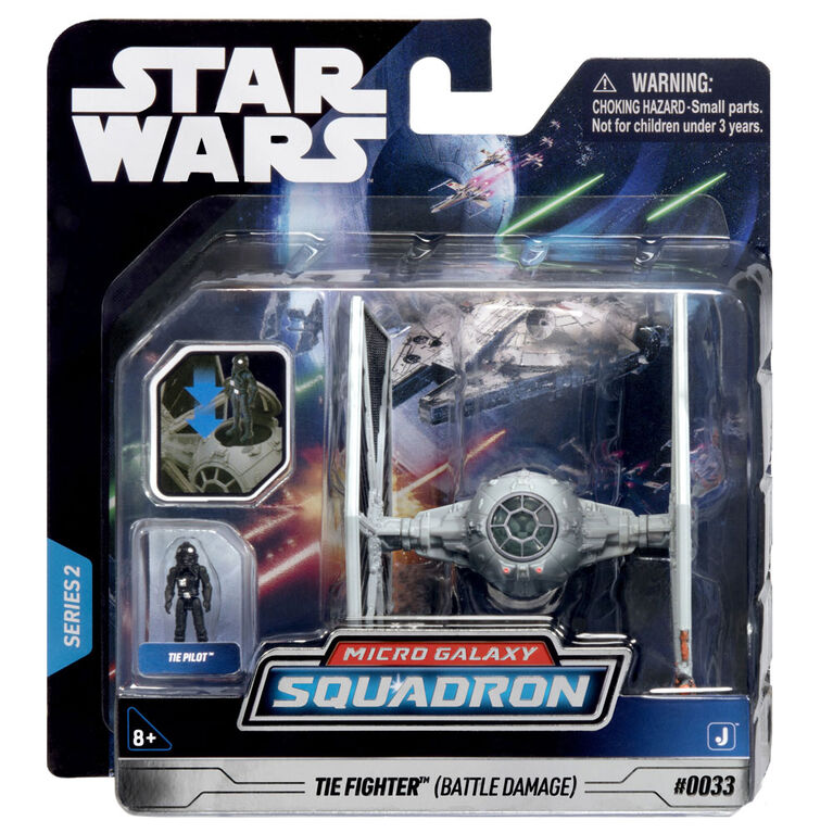Star Wars Micro Galaxy Squadron 3" Vehicle - TIE Fighter (Battle Damaged)