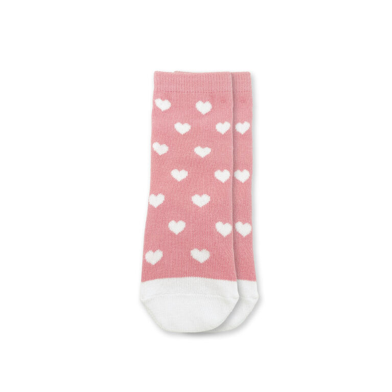 Chloe + Ethan - Chaussettes pour tout-Petites, Cœurs Blancs