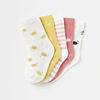 basic crew socks, 2-3y - white