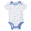 Lot de quatre maillots biologiques Onesies à manches courtes pour nouveau-né garçon – Petit Dino nouveau-né