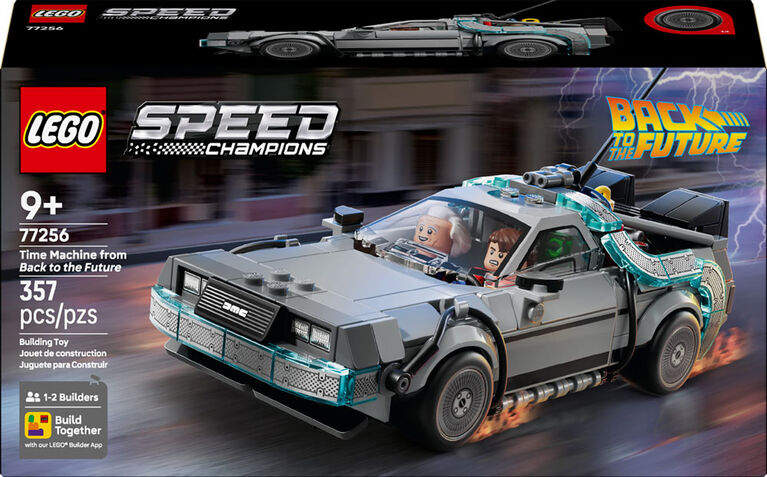 LEGO Speed Champions Time Machine from Back to the Future Building Toy for Kids, Ages 9+ - 77256