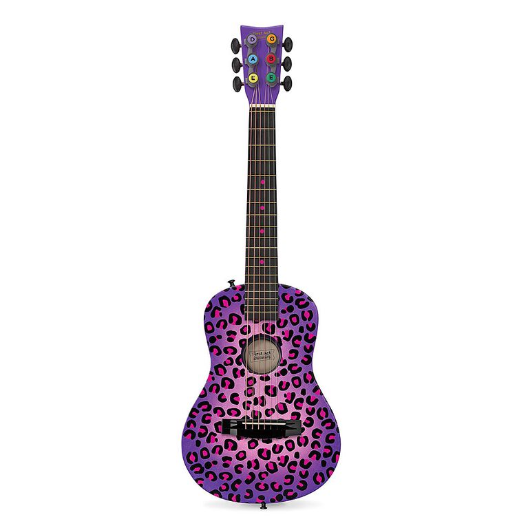 Guitare acoustique sur mesure Discovery de First Act - Guépard violet.