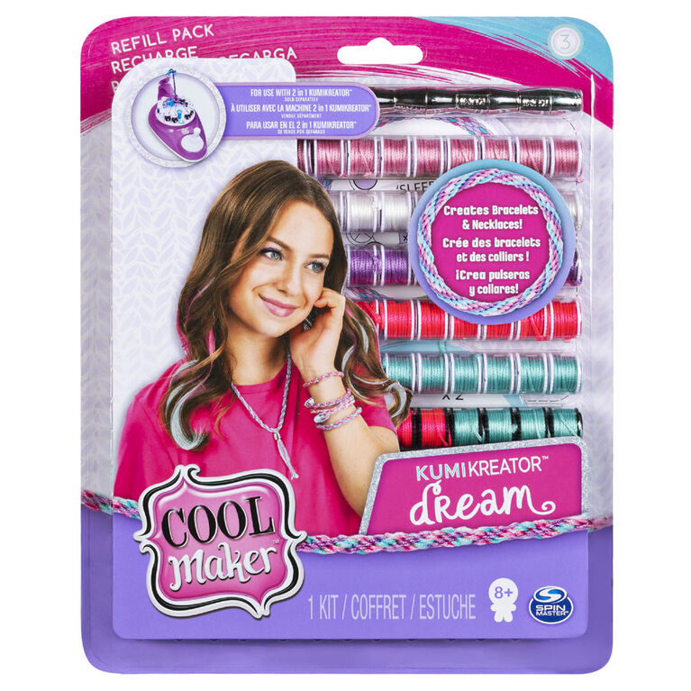 Cool Maker, KumiKreator Dream Fashion Pack Refill, Friendship Bracelet and  Necklace Activity Kit