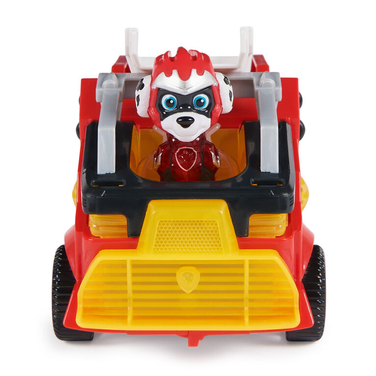 PAW Patrol: The Mighty Movie, Firetruck Toy with Marshall Mighty Pups Action Figure, Lights and Sounds