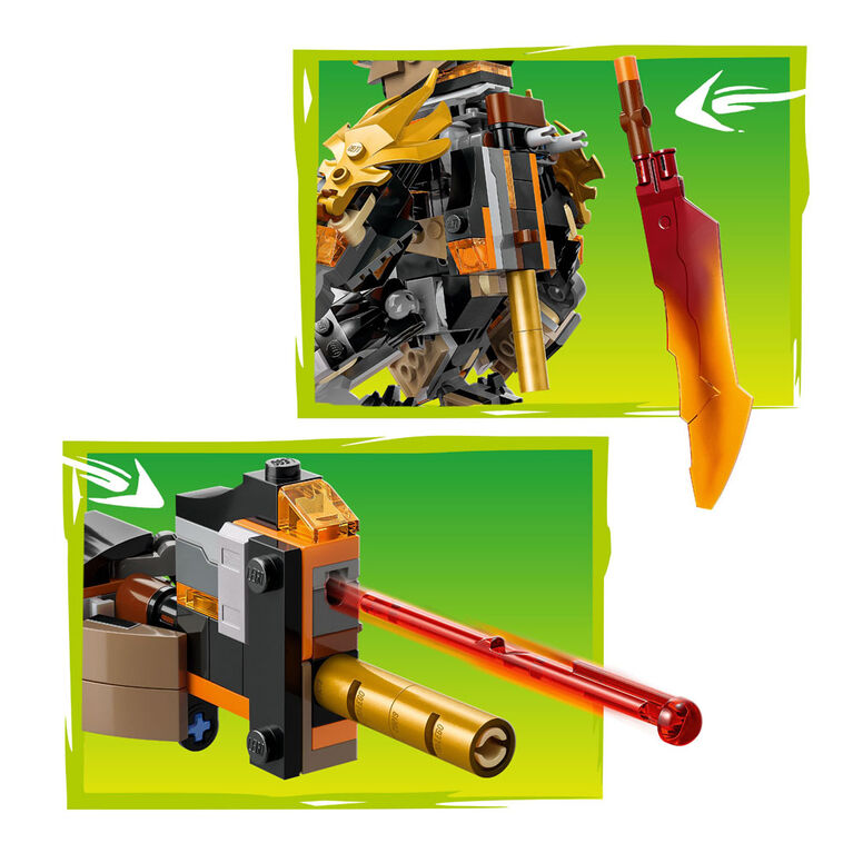 LEGO NINJAGO Cole's Mission Mech & Dragon Zane Building Toy for Boys, Girls, & Kids, Ages 7+ - 71854