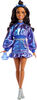 Barbie Deluxe Style Fashion Doll #7 in Metallic Blue Top and Skirt with Accessories, Brunette